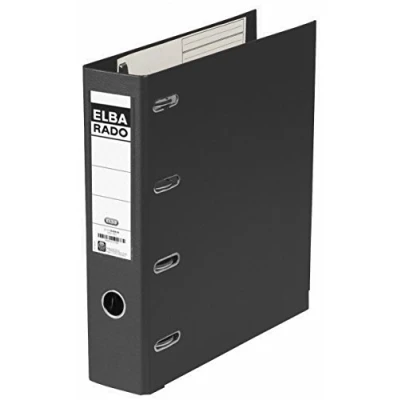 Obrázek Elba Dvojitý pořadač A4, rado plast, 2 x A5 na šířku, 7,5 cm široký, černý