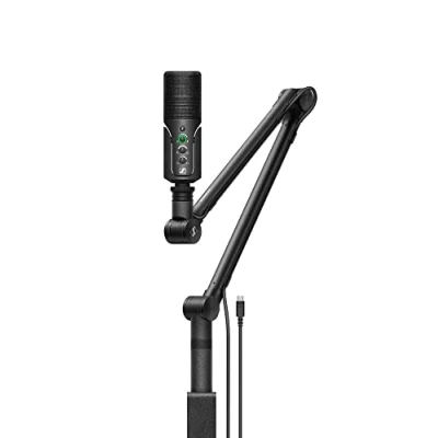 Obrázek Sennheiser Profilní streamovací sada s mikrofonem USB C, boom rameno integrovaným vedením kabelů, 3m C kabel a sáček na uložení mikrofonu černá (700100)