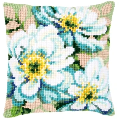 Obrázek Vervaco Polštářek pro vyšívání křížkovým stehem, Stramin, bílý, 40 x 0,3 cm