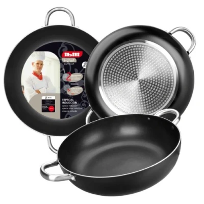 Obrázek IBILI Pánev se 2 uchy I Chef, 28 cm, hliník, nepřilnavá, vhodná pro indukci