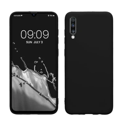 Obrázek kwmobile pouzdro kompatibilní se Samsung Galaxy A70 pouzdrem měkké TPU silikonové vhodné pro bezdrátové nabíjení černé matné