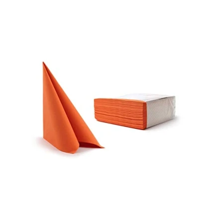 Obrázek Alvotex CHIC Airlaid 50 ubrousků, podobné látce, vysoce kvalitní, jednorázový ubrousek, oranžový, 40 x cm AS40