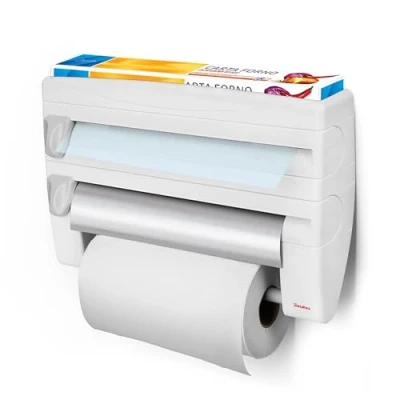Obrázek Metaltex 254410 Roll n držák kuchyňských rolí 4 v 1, bílý, 39 x 10 25 cm.