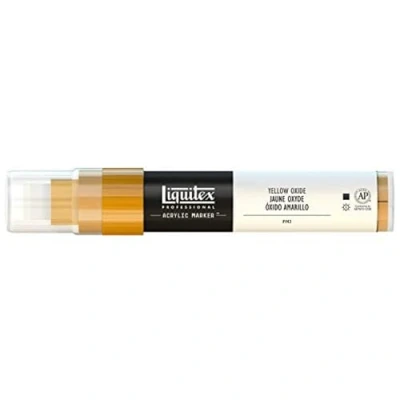 Obrázek Liquitex 4610416 Professional Paint Marker, akrylový popisovač s vysoce pigmentovanou akrylovou barvou na bázi vody pro vnitřní a venkovní použití, široký hrot oxidově žlutá