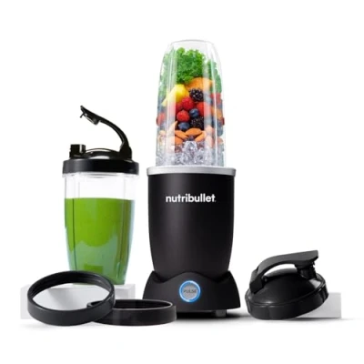 Obrázek Nutribullet Pro 1200, Elektrischer Mixer, Zerkleinerer, Smoothie Multifunktionsmixer, 1200w Leistung, 700ml und 900ml Gläser, schwarz, NB120MB