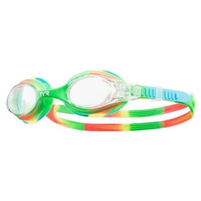 Obrázek TYR Unisex Kinder Swimples Miroir Schwimmbrille, grün/orange, one Size