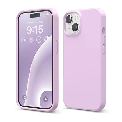 Obrázek elago Tekuté silikonové pouzdro kompatibilní s iPhone 15, prémiové na mobil, celé tělo ochranné [4vrstvá struktura odolná proti nárazů], měkká podšívka z mikrovlákna