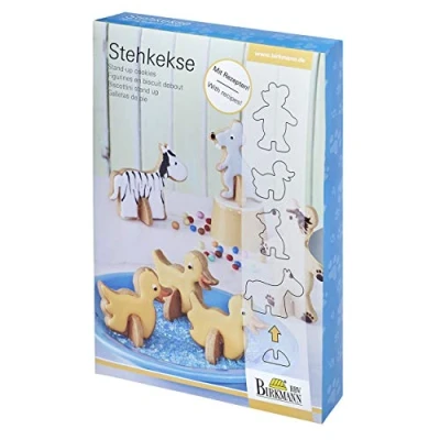 Obrázek Stehkekse Ausstechformen verschiedene Tiermotive Edelstahl Ausstecher 6 8 cm