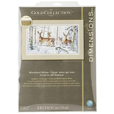 Obrázek Dimensions křížkový Stick sada, Woodland zimní