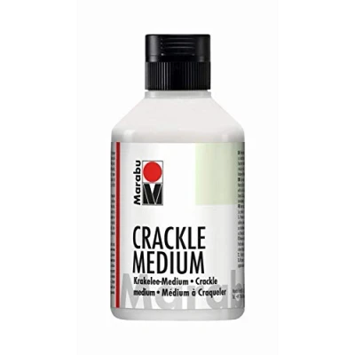 Obrázek Marabu 11400013840 Bezbarvá krakelee střední na vodní bázi, láhev 250 ml, pro techniku trhání, vhodné dřevo, kov, sklo, terakota, plátno, keramiku, porcelán a modelovací hmotu