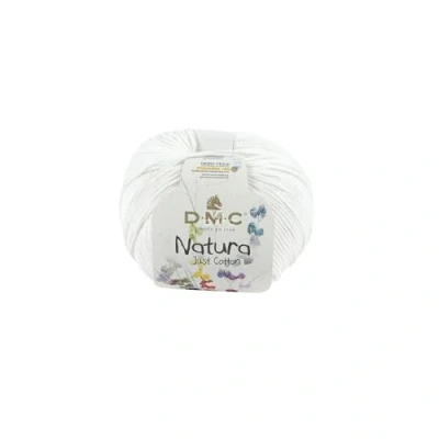 Obrázek DMC Natura Just Baumwolle Garn 50 g, 155 Meter Länge, N002 Weiss
