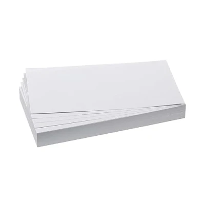 Obrázek FRANKEN Obdélníky moderování, 205 x 95 mm, 500 kusů, prezentační karty ideální pro jednání, trénink, školení v kanceláři nebo hotelu a učitele ve škole, metaplanu, bílé, UMZ 1020 09