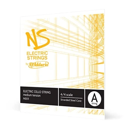 Obrázek D&#039;Addario NS511 Elektrik Cello jednotlivý strunný &#039;A&#039; vícenásobně kroucené ocelové jádro Medium