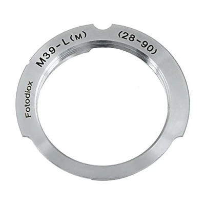 Obrázek Fotodiox Lens Mount Adaptér, M39 (39 mm X1 Thread, Leica Screw Mount) to M Adapter with 28 mm/90 Frame Line, Fits pro Monochrome, M8.2, M9, M9 P, M10 and Ricoh GXR A12