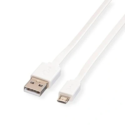 Obrázek ROLINE USB 2. 0 kabel, A ST Micro B ST, bílý, 1 m