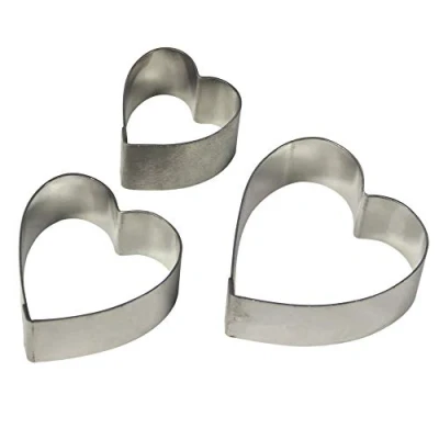 Obrázek PME HT267 Ausstecher mit Herz / Aronstabmotiv aus Edelstahl, Sortiment, 3 teilig, Silver, 1 x 1.2 cm