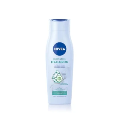 Obrázek NIVEA Hydration Hyaluron hydratační šampon, péče o vlasy pro suché s hyaluronem, veganský vlasový šampon bez silikonů přirozený lesk (250 ml)