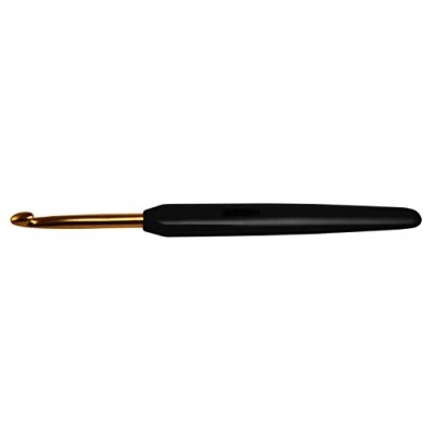 Obrázek KnitPro háčkovací jehlice měkká rukojeť hliník 4,00 mm jehlice, plast/hliník, zlatá a černá, 15 cm x 4