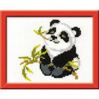 Obrázek Riolis HB061 vyšívání křížkovým stehem sada &quot;Panda&quot;, bavlna, vícebarevná, 18 x 15 1 cm