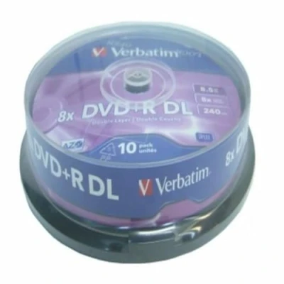 Obrázek Verbatim D/L DVD+R polotovary (8x Speed, 10 kusů vřetene)