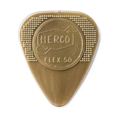 Obrázek Herco HE210 Flex 50 Nylon Nástěnný držák Picks, zlatá, střední, 100/Bag