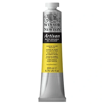 Obrázek Winsor &amp; Newton 1537119 Artisan olejová barva, vysoká koncentrace pigmentu, dobrá krycí schopnost a stálost na světlo 200 ml tuba, kadmium žlutý světlý barevný odstín