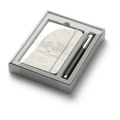 Obrázek FABER CASTELL 149624 Ušlechtilá pryskyřice Promo Set Ambition s zápisníkem A6 a inkoustovým perem černá
