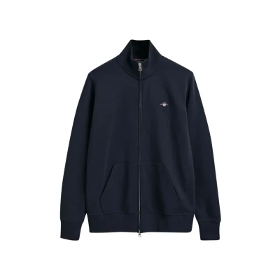 Obrázek GANT REG Shield Mikina na zip, Muži, Velikost: Large, Evening blue