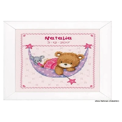 Obrázek Vervaco PN 0148429 pro 0148471 vyšívání křížkovým stehem narození K Auszaehlen, bavlna, Bílá, 21 x 24 0,3 cm