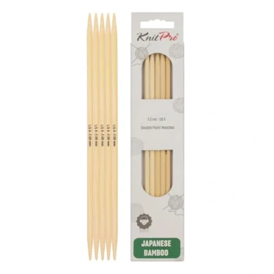 Obrázek KnitPro K22130 Punčochové pletací jehlice, bambus, přírodní, 20 x 0,5 cm, 5 Count