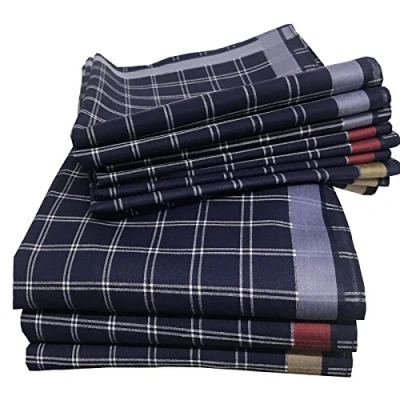 Obrázek JEMIDI látkové kapesníky pánské a dámské bavlněné balení 12 ks 100% bavlna v různých designech, design 2, 40 cm x