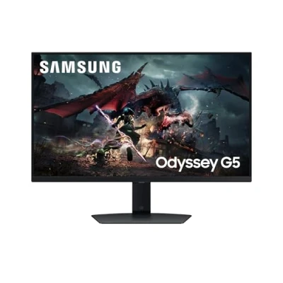 Obrázek Samsung Odyssey G50D QHD herní monitor, 27 palců, obrazovka s panelem Fast IPS, 2 560 x 1 440 pixelů, AMD FreeSync, obnovovací frekvence 180 Hz, reakční doba ms (G/G)