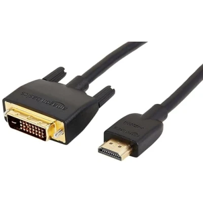 Obrázek Kabel adaptéru HDMI to DVI AmazonBasics, (nejnovější standard) 0,9 m (není pro připojení k SCART nebo VGA)