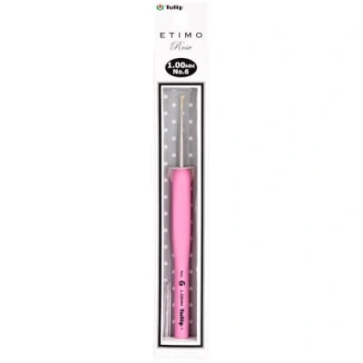 Obrázek Tulip TEL 06E Crochet Hook, ocel, růžová, c1