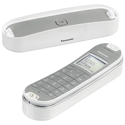 Obrázek Panasonic KX TGK320GW designový telefon s bezdrátovým záznamníkem (analogový (DECT), režim Eco Plus, blokování hovorů, budík, baby phone), bílý