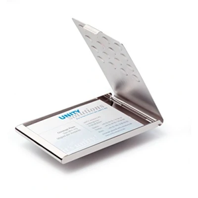 Obrázek Durable 244023 Dávkovač vizitek Business Card Box Chrome, 1 kus stříbrný