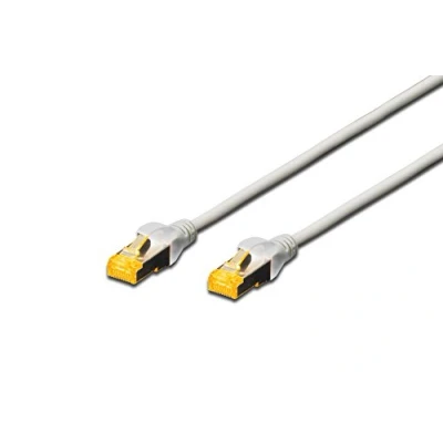Obrázek DIGITUS LAN kabel Cat 6A 10m RJ45 síťový S/FTP stíněný kompatibilní s 6 &amp; 7 šedý