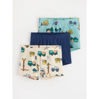 Obrázek Lindex Working Trucks 3 PACK Boxerky pro děti, Velikost: 110/116, Dusty aqua