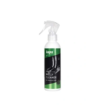 Obrázek Kaps Čisticí sprej na gumové holínky Péče a UV ochrana pro boty Welly Cleaner vhodný všechny druhy plastů 200 ml 7 fl. oz., Bezbarvé