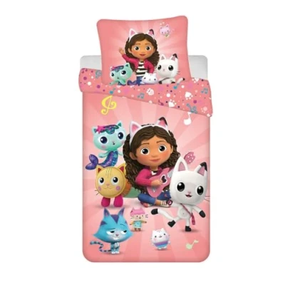Obrázek Gabby&#039;s Dollhouse Bettbezug und Kissenbezug für Einzelbett