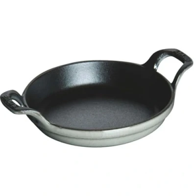 Obrázek STAUB Nádoba na zapékání, kulatá se 2 úchyty, 12 cm, 0,25 l, litina, pro všechny typy sporáků, stohovatelná, grafitově šedá