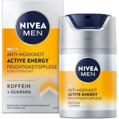 Obrázek NIVEA MEN Active Energy krém pro péči o obličej (50 ml), revitalizující pleťový muže, rychle se vstřebává hydratační proti známkám únavy