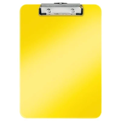 Obrázek Leitz WOW A4 Klemmbrett, hochwertiges Klemmbrett aus Hartplastik, 80 Blatt Kapazität, Gelb, 39710016