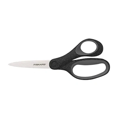 Obrázek Fiskars Školní nůžky, nůžky pro děti od 12 let, praváky, SoftGrip, celková délka: 18 cm, čepele z ušlechtilé oceli, třpytivé černé, 1067859