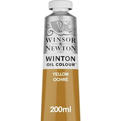 Obrázek Winsor &amp; Newton 1437744 Winton, jemná kvalitní olejová barva tuba 200 ml s rovnoměrnou konzistencí, odolná vůči světlu, vysoká krycí síla, bohatá na barevné pigmenty žlutý okr