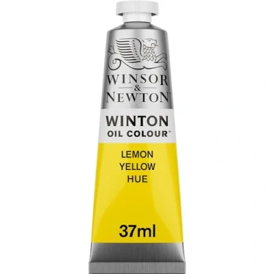 Obrázek Winsor &amp; Newton 1414346 Winton, jemná kvalitní olejová barva 37ml tuba s rovnoměrnou konzistencí, odolná vůči světlu, vysoká krycí schopnost, bohatá na barevné pigmenty citrónově žlutý barevný