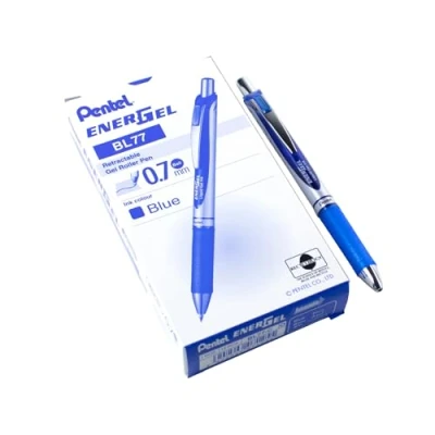 Obrázek Pentel EnerGel XM BL77 gelové pero s tlakovou mechanikou, modré (12 kusů)