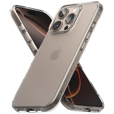 Obrázek Ringke pouzdro Fusion Case kompatibilní s iPhone 16 Pro, matná ochrana proti otiskům prstů tvrdé PC poškrábání zadní díl odolný nárazu TPU bumper na mobil Matte Clear