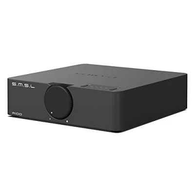 Obrázek SMSL A100 zesilovač HiFi Stereo, používá Infineons Chip MA12070, 2 * 80W výstupní výkon, USB Multi Device Support, Bluetooth 5.0 s Circuit Protection (šedý)