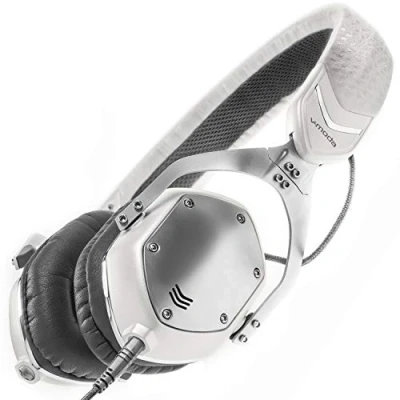 Obrázek V MODA XS On Ear Metal Noise Isolation sluchátka (bílá stříbrná)